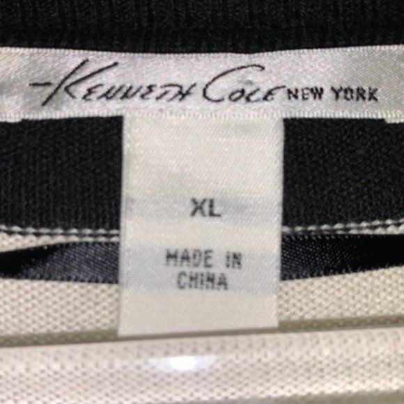 Kenneth Cole New York Striped Wrap Sweater - Picture 6 of 6